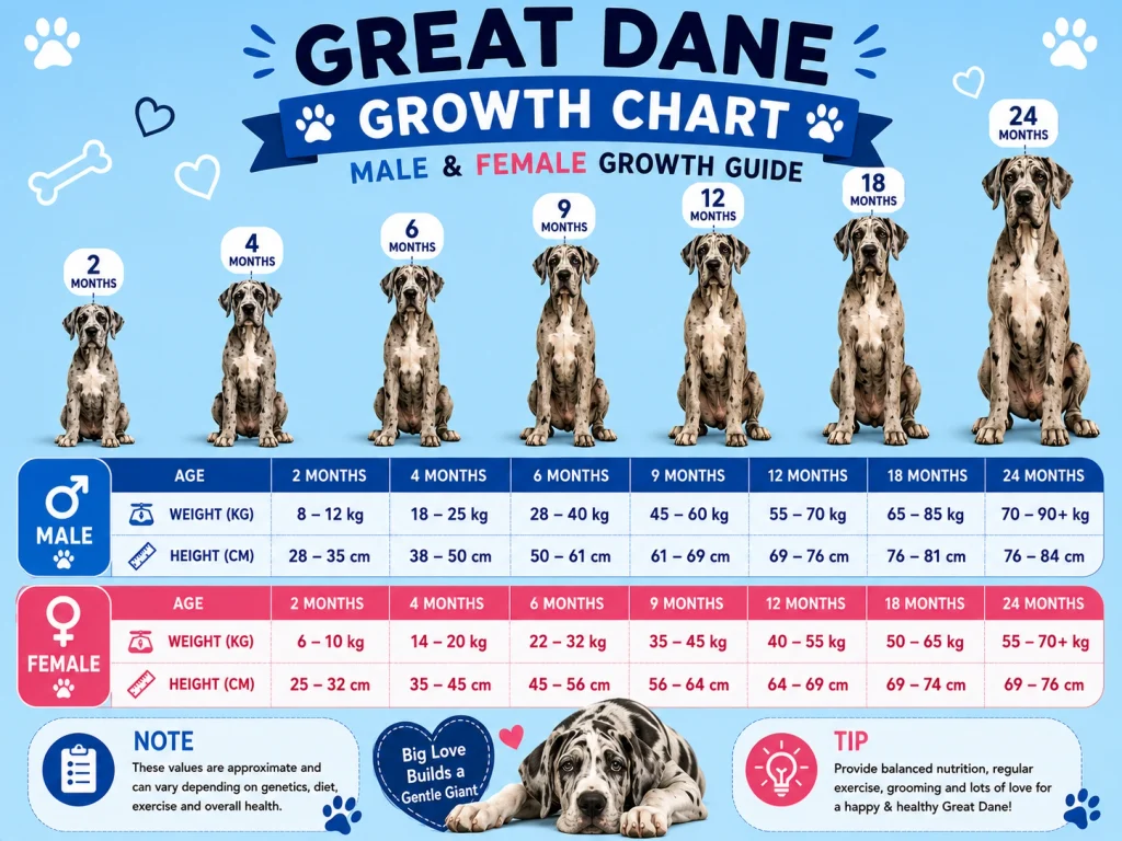 Great Dane Growth Chart