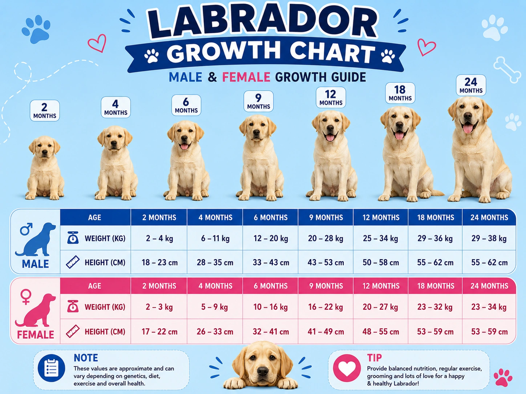 Labrador Retriever Growth Chart