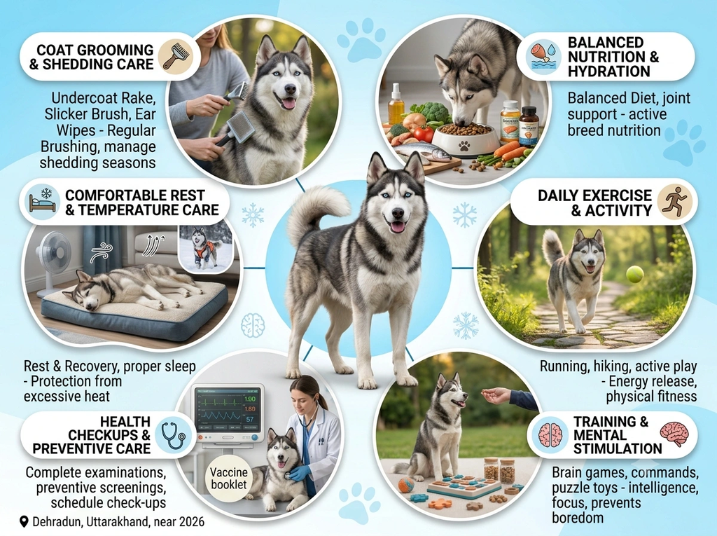 Siberian Husky Dog Grooming