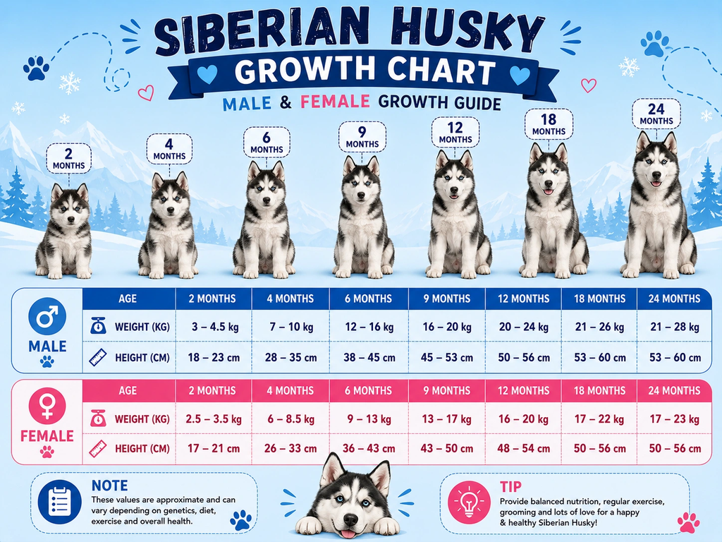 Siberian Husky Growth Chart