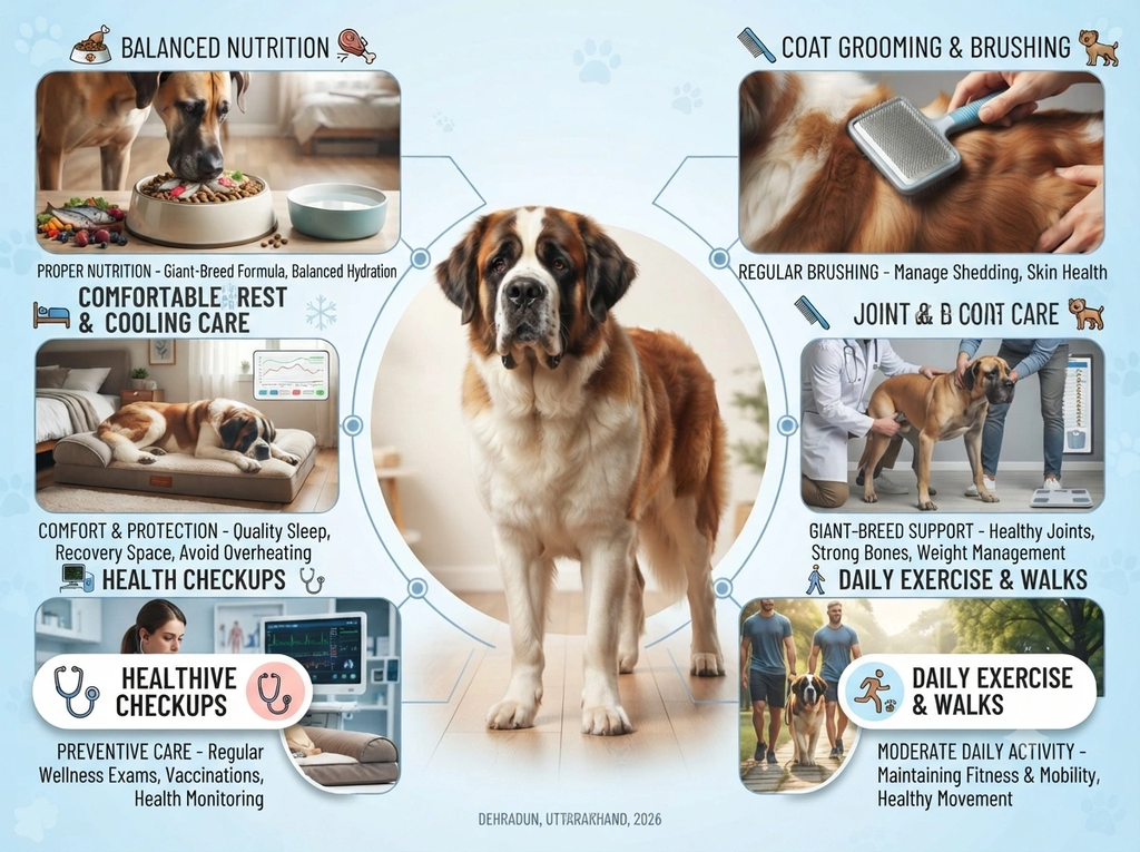 Saint Bernard Dog Grooming
